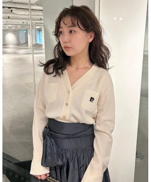 「FRAY I.D」 ニットカーディガン ONE SIZE ブラック レディース_画像9