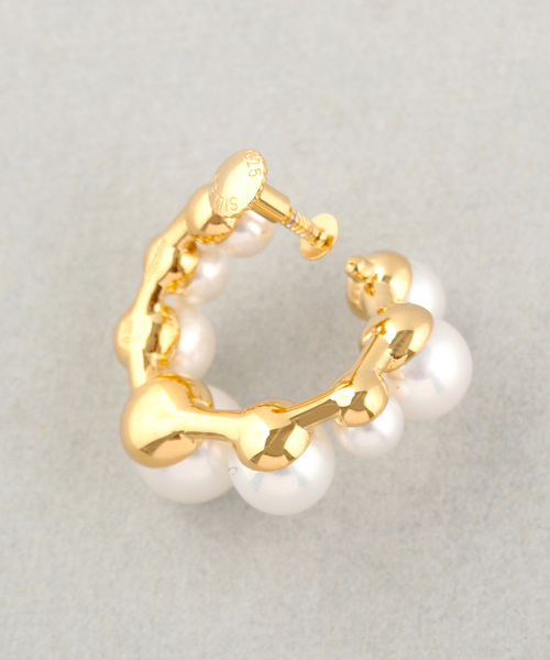イヤリング ランダムパール サークルイヤリング レディース