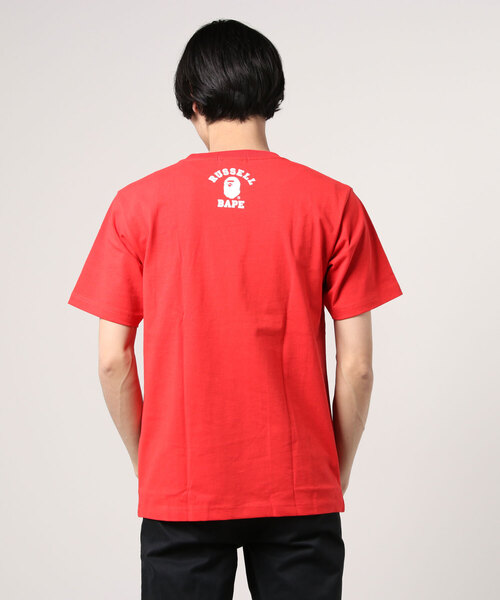 A BATHING APE（アベイシングエイプ） tシャツ BAPE X RUSSELL COLLEGE