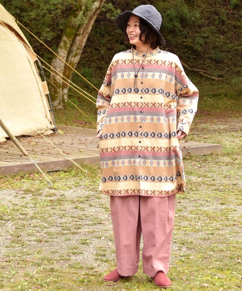 ワンピース シャツワンピース チャイハネ 南インドコットンバンドカラーシャツワンピース Zozotown Paypayモール店 通販 Paypayモール