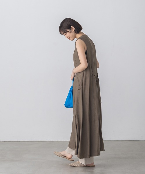 ワンピース Web限定 別注 フレンチリネン マキシ丈 ジレワンピース Zozotown Paypayモール店 通販 Paypayモール