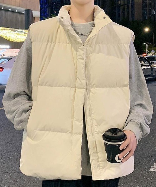 MGV（エムジーヴィー） ダウンベスト ベスト ユニークジップフェイク