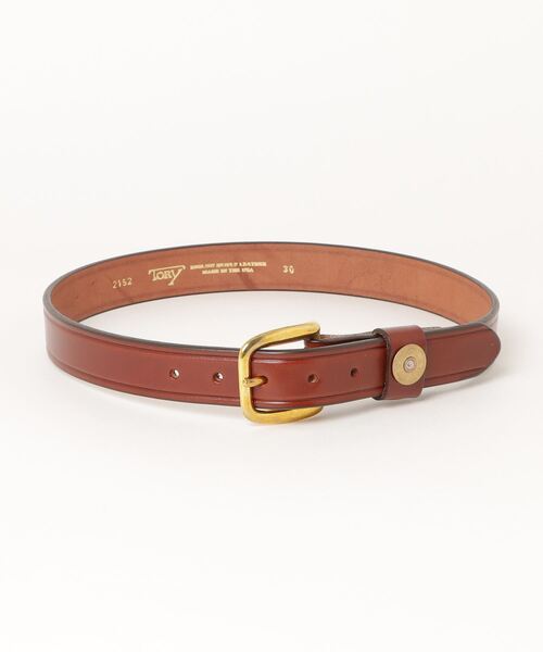 ベルト TORY LEATHER SPORTSMANS DREAM-A BELT WITH A GENUINE SHORT SHELL ON TH