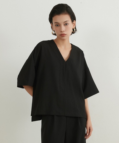 On One's Own tシャツ スラブ風速乾性センターシーム5分袖トップ