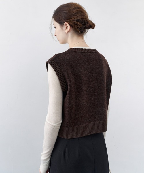 ニット セーター 「tageechita」クルーネック配色リンキング シアーニットTシャツ レディース tageechita ニット セーター 「tageechita」クルーネック配色