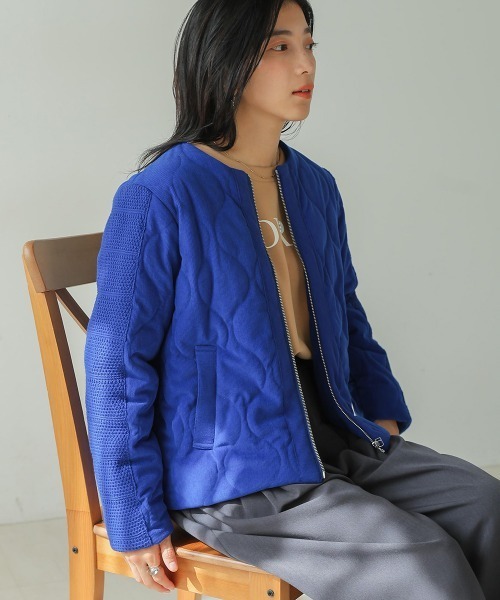 Bou Jeloud（ブージュルード） コート アウター コーデュロイ×ニット 