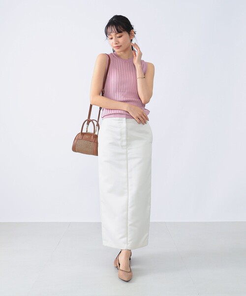 ニット SLOANE × Demi-Luxe BEAMS / 別注 18ゲージ ワイドリブ シルク 