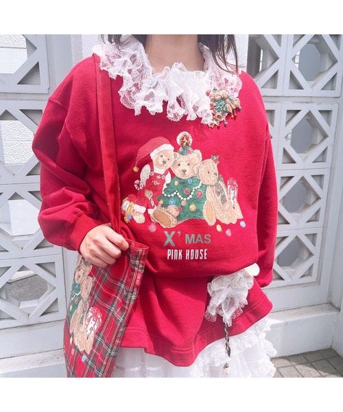 PINK HOUSE（ピンクハウス） ネックレス クリスマスベア2WAYネックレス