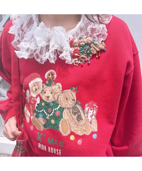 PINK HOUSE（ピンクハウス） ネックレス クリスマスベア2WAYネックレス