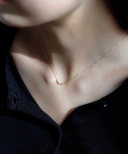 SIENA ROSE ネックレス petit・シャープラインダイヤネックレス 