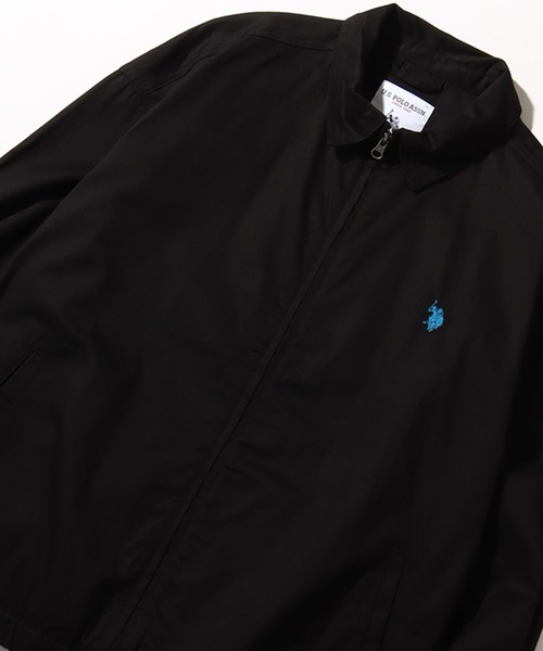 U.S. POLO ASSN. 黒ジップアップジャケット Buy U.S. Polo Assn. Black Mens Classic Fit 100% Cotton Double
