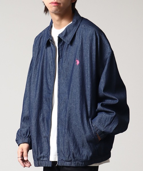 希少　珍品✨　ポロスポーツ　ジップアップ　デニム シャツジャケット　ブルゾン　L U.S. POLO ASSN.（ユーエスポロアッスン） ブルゾン アウター 「U.S.