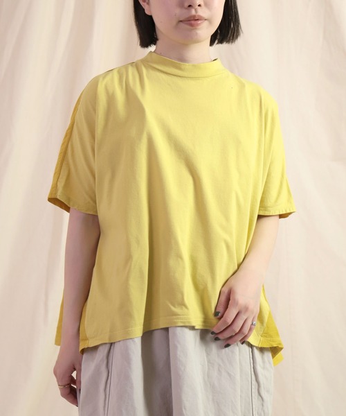 tシャツ 「Brocante / ブロカント」 30/1ベーシック天竺×リヨセルポプリンラピエセTシャツ レディース