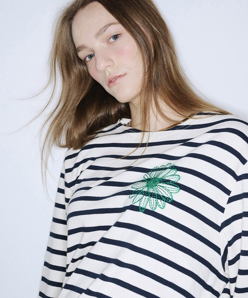 レディース tシャツ Tシャツ TSHIRT LONG SLEEVE STRIPE｜zozo｜08