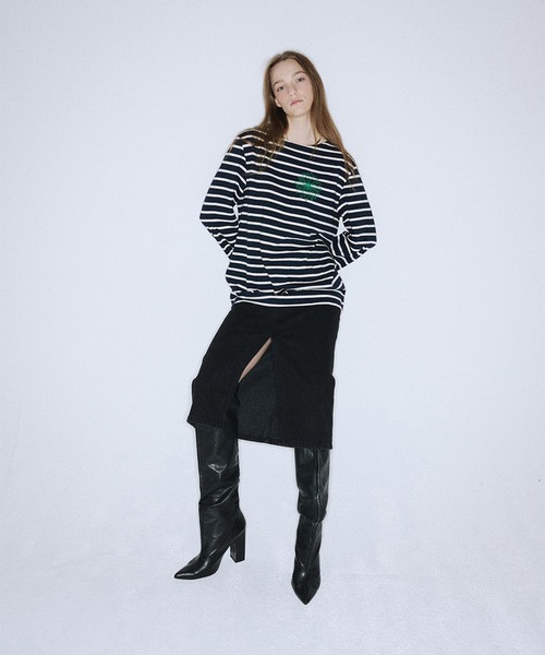 ☆MARDI MERCREDI☆ LONG SLEEVE STRIPE T-SHIRT Tシャツ 大人気 TSHIRT LONG SLEEVE STRIPE（Tシャツ/カットソー）｜Mardi