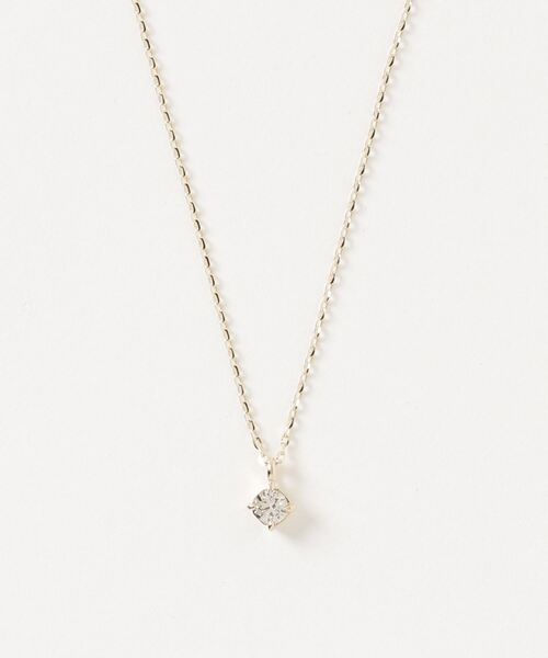SANAE　アガット　プチハートダイヤネックレス　k10 agete（アガット） ネックレス K10ダイヤモンドネックレス（0.07ct