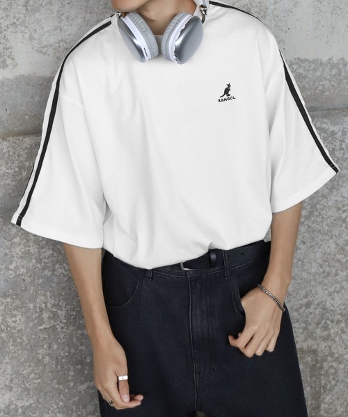 KANGOL（カンゴール） tシャツ 袖ライン クルーネック 半袖 Tシャツ