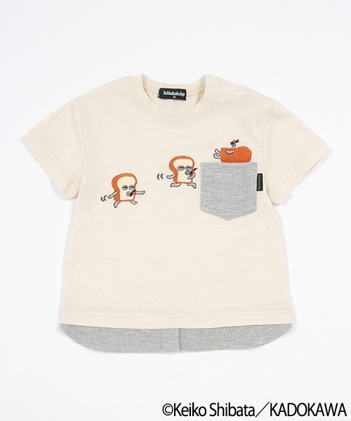 tシャツ Tシャツ 「パンどろぼう」胸ポケット半袖Tシャツ キッズ  