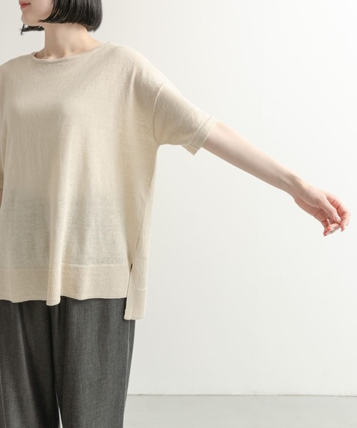 アパルトモン　Linen Boat Neck Knit リネンボートネックニット アパルトモン リネン ボートネック ニット ホワイト - メルカリ