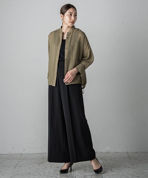 la.f（ラ・エフ） スラックス パンツ KIRERIストレッチワイドパンツ