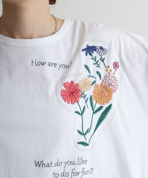 美品＊io comme io イオコムイオ＊素敵♪ノースリーブ花柄刺繍