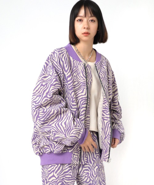 RNA ブルゾン アウター J2116 総柄BIG MA-1 レディース : ZOZOTOWN 