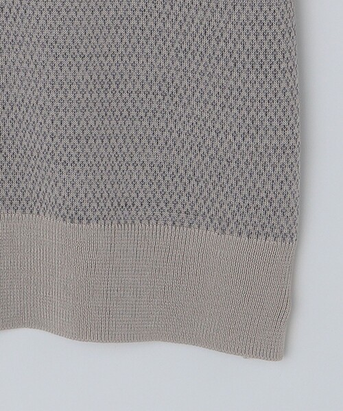 ニット SHIPS: 16ゲージ バーズアイ クルーネック ニット メンズ 【graphite】