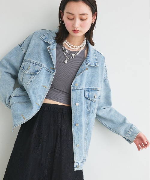 ad thie（アドティエ） デニムジャケット gジャン ビッグシルエット