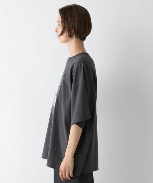 LEPSIM（レプシィム） tシャツ 半袖 PHOTOプリント6分袖チュニック