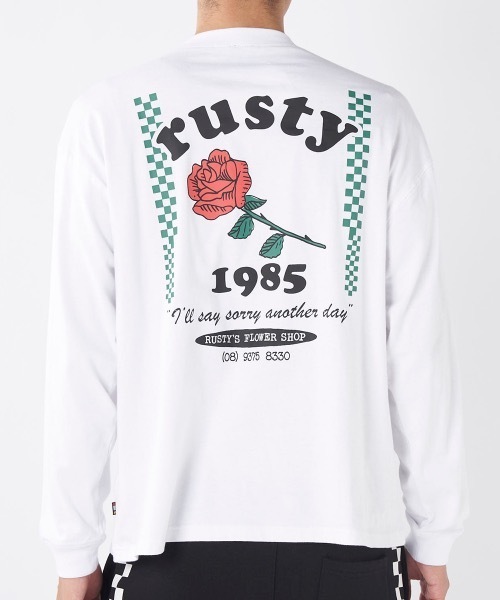 RUSTY（ラスティ） tシャツ 「RUSTY/ラスティー」バックプリント長袖T