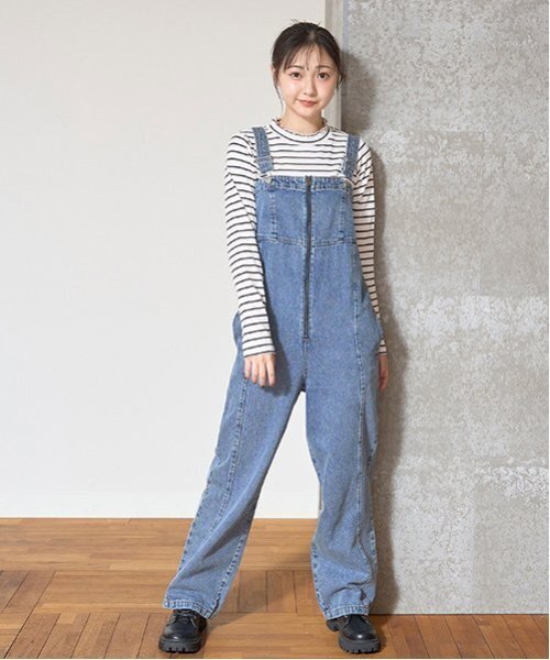 (sachiko)大人着用可ディオール　キッズ　デニム　14歳　本物 楽天市場】サロペット ハローキティ デニム 農作業 つなぎ 春 かわいい