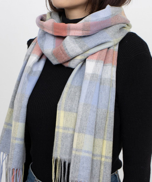 カシュネ（cache nez）/カシュネ cache nez / カシミヤ紡毛チェックストール cachenez ストール マフラー カシュネ cache nez / カシミヤ紡毛
