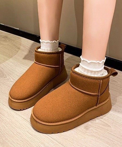 miniministore（ミニミニストア） ブーツ 厚底ムートンブーツ 裏起毛