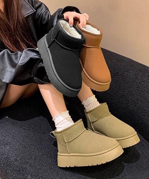 miniministore（ミニミニストア） ブーツ 厚底ムートンブーツ 裏起毛