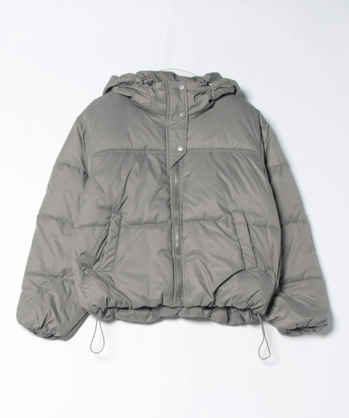 H.TOKYO ダウンコート ダウンジャケット 短丈フード付き中綿ダウン