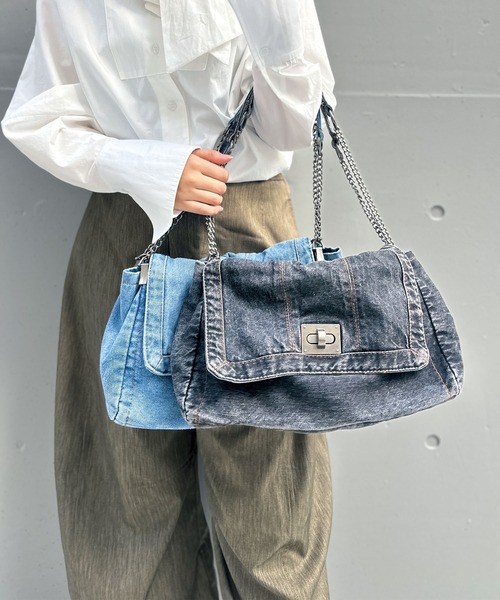 ＊VALENTINO＊オールタイム デニム ショルダーバッグ 関税送料込 ヴァレンティノ ガラヴァーニ オールタイム チェリフィックエン