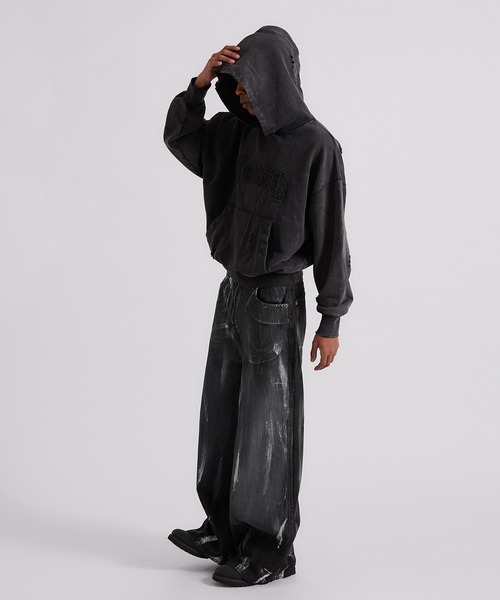 ANDER HUNK ジーンズ Painted Wide Flare Denim Pants/ペイン