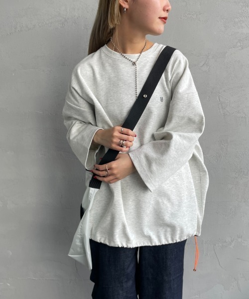 ユニバーサルオーバーオール 別注 7分袖 ドローコード付きポンチTシャツ セール】[UNIVERSAL OVERALL/ユニバーサルオーバーオール] 別注