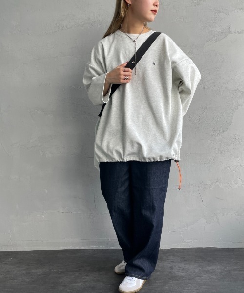 ユニバーサルオーバーオール 別注 7分袖 ドローコード付きポンチTシャツ セール】[UNIVERSAL OVERALL/ユニバーサルオーバーオール] 別注