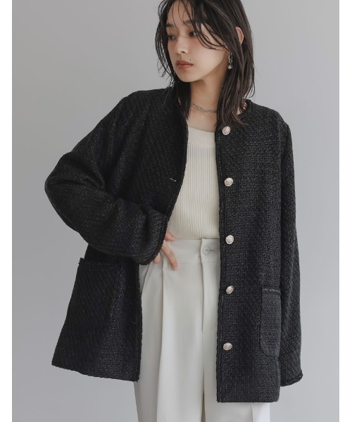 Re:EDIT（リエディ） ジャケット ノーカラージャケット 「オケージョン