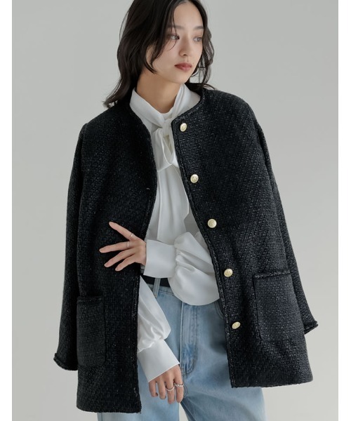 Re:EDIT（リエディ） ジャケット ノーカラージャケット 「オケージョン