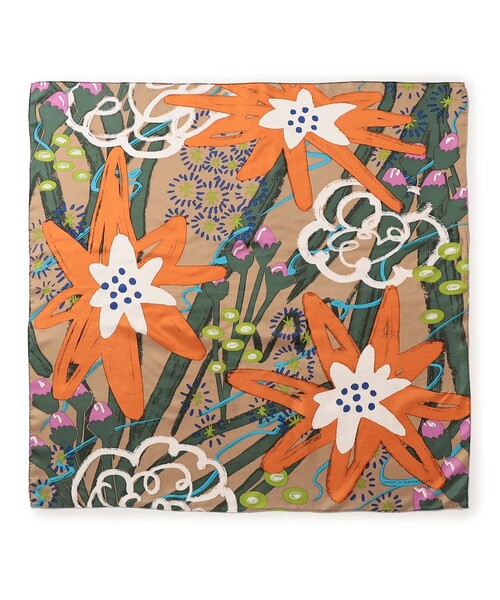 manipuri 花柄 大判スカーフ manipuri スカーフ バンダナ 「別注」manipuri FLOWER