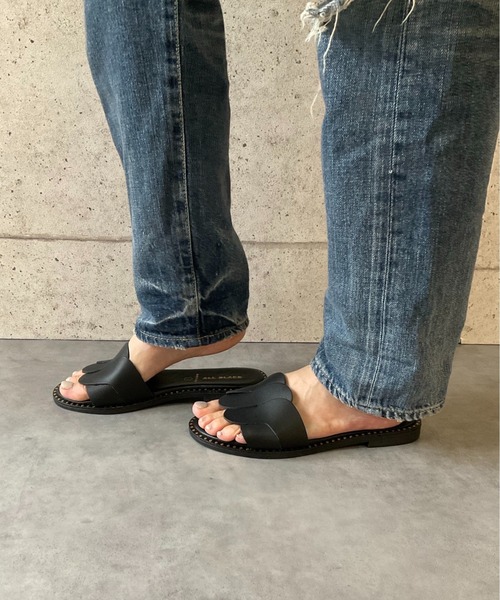 ALL BLACK サンダル フラットサンダル レディース : ZOZOTOWN