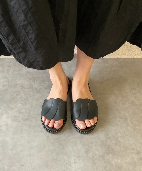 ALL BLACK サンダル フラットサンダル レディース : ZOZOTOWN
