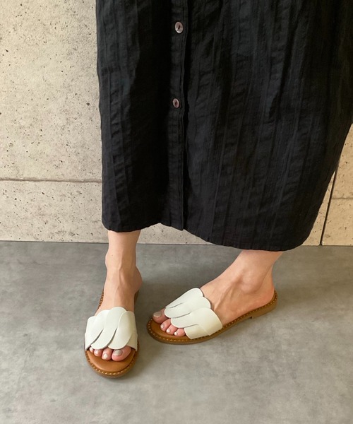 ALL BLACK サンダル フラットサンダル レディース : ZOZOTOWN