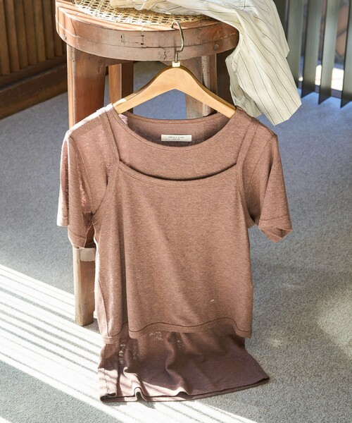 tシャツ レイヤードデザイン キャミソールトップス GH25s104「Girlyhalo」 レディース 楽天市場】トップス キャミソール ショート丈 レディース 長袖