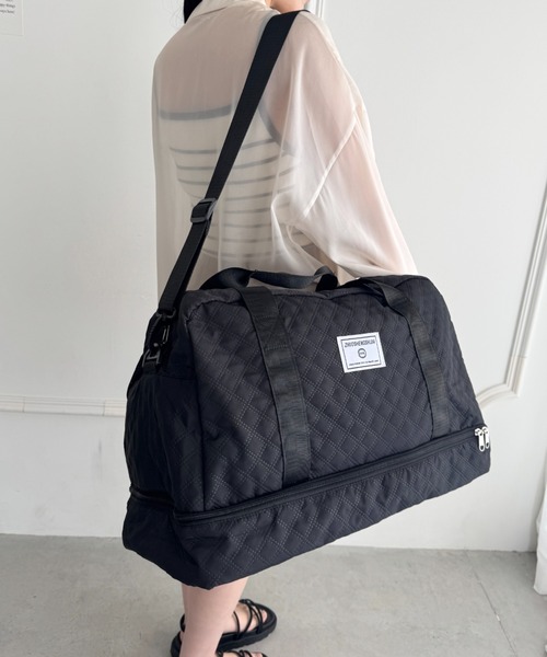 ボストンバッグ 大容量 キルティング軽量トラベルボストンバッグ
