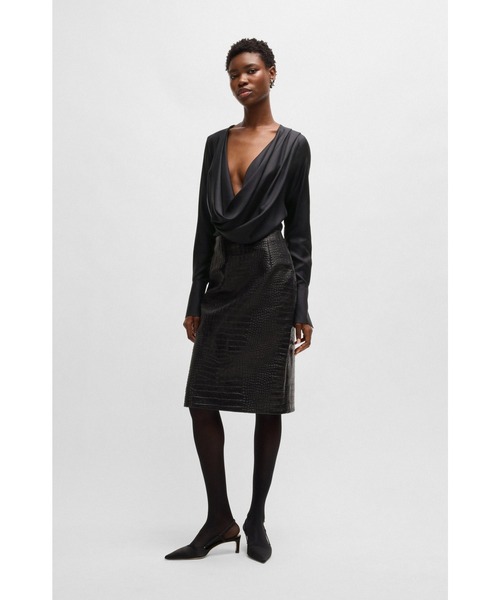 BOSS（HUGO BOSS） ブラウス シャツ レギュラーフィットブラウス