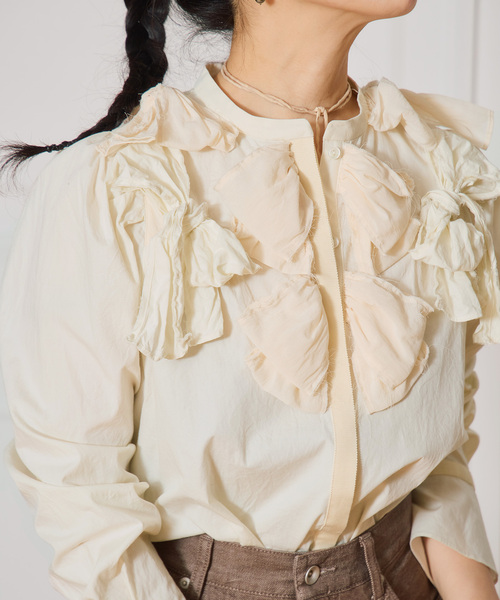 ブラウス シャツ IENA LA BOUCLE リボンブラウス レディース