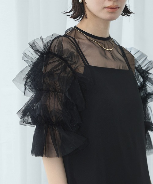 GIRL DRESS FOR NOW ブラウス シャツ シースルートップス 半袖